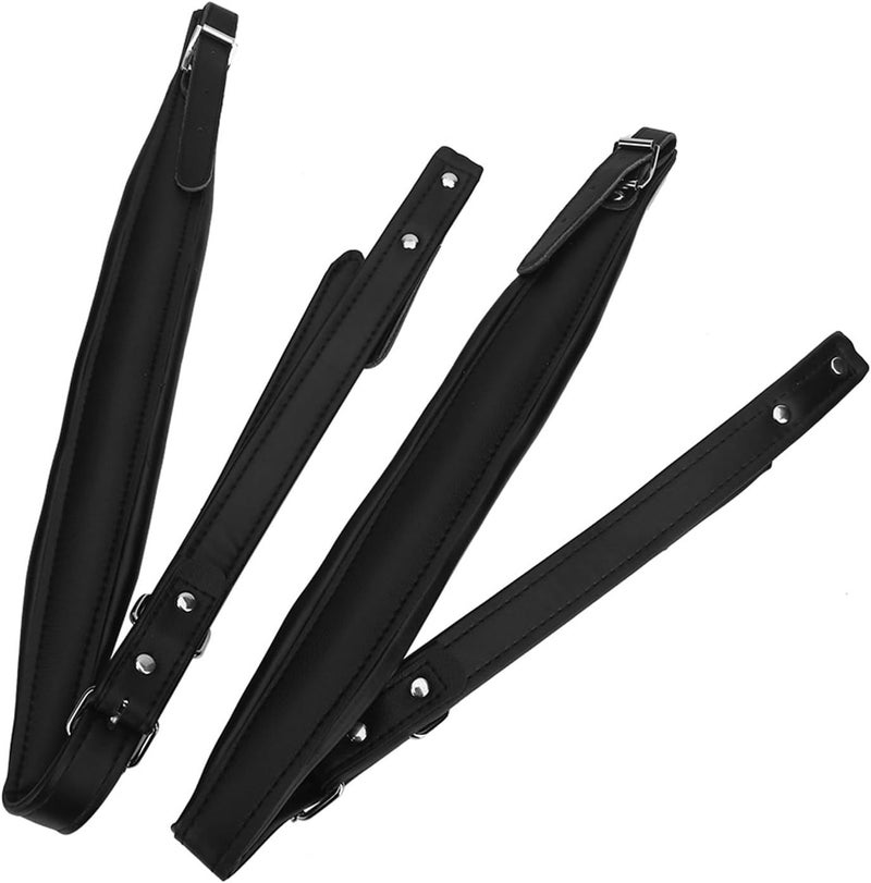 Cocoarm Accordion Harness Straps, Adjustable Accordion Shoulder Belts for 16-120 Bass Accordion, Soft PU Leather Accordion (Black) - Image 1